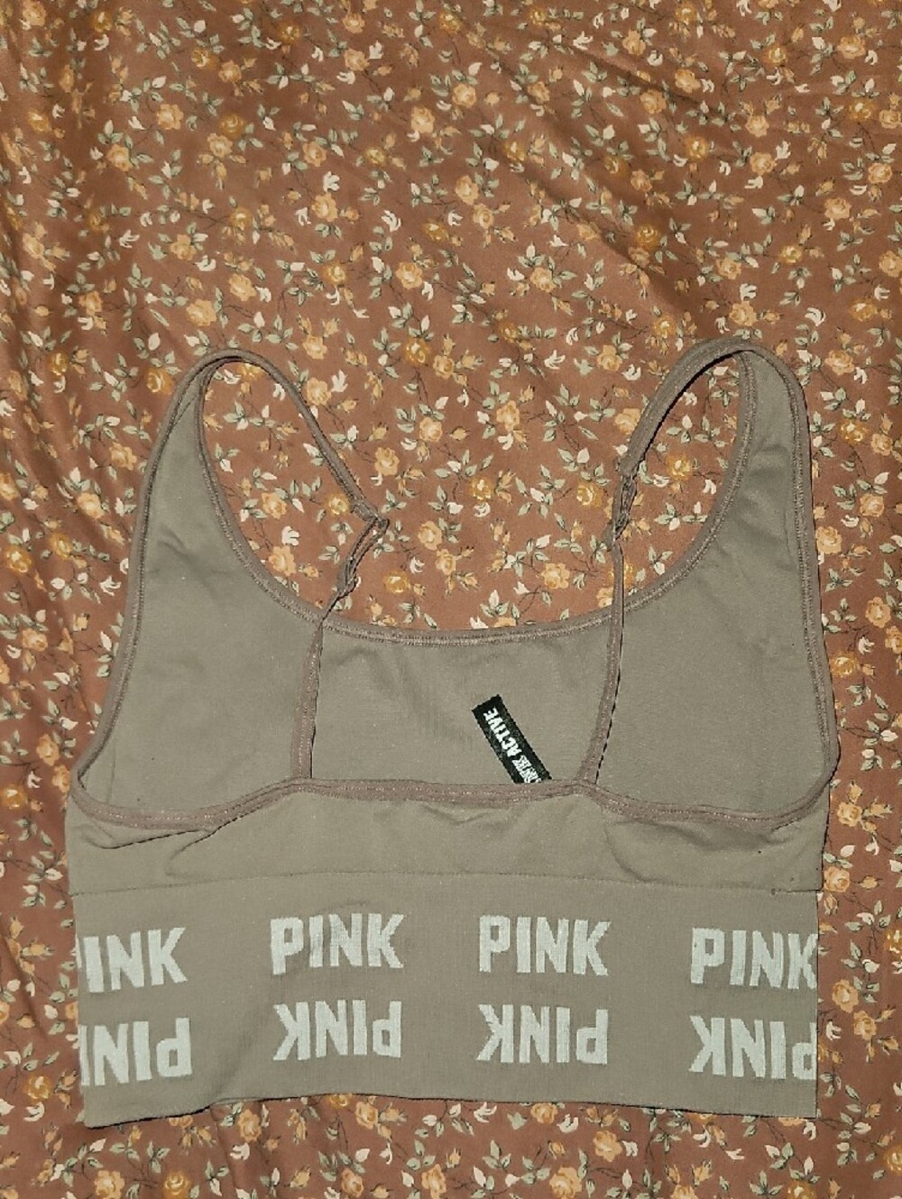 PINK Taupe Seamless Sports Bra & Leggings Set - Picture 6 of 6